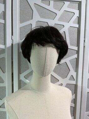 Pixie Cut 100% Virgin Human Hair Wig Black Color 150% Density
